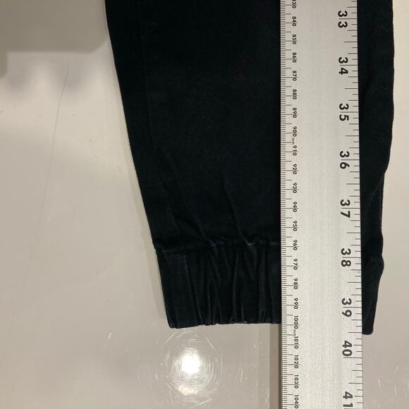 NWOT ZANEROBE Pants 30”Sureshot”Jogger Drop-Crotch-Panel Logo Black StrtchCotton - Picture 9 of 12